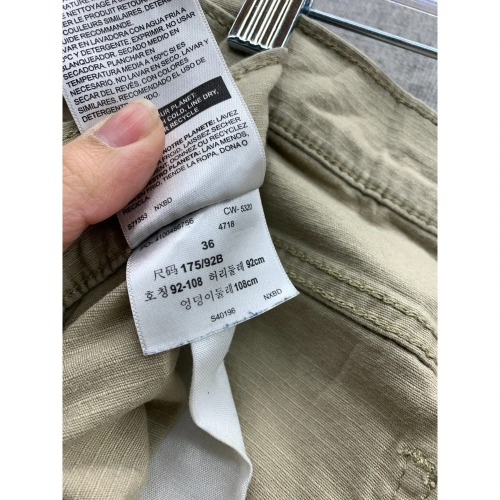 Signature By Levi Strauss & Co Cargo Shorts Mens 36 Beige Logo High Rise Ripstop
